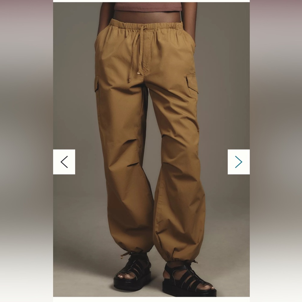Anthropologie NWT Pilcro Pull-On Parachute Pants Bronze Pockets Women’s Size XS - Picture 8 of 13